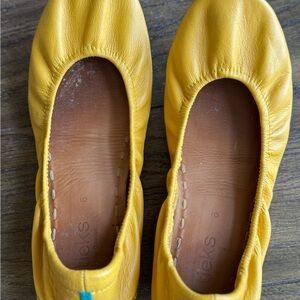 Mustard Yellow Tieks Ballet Flats, Size 8